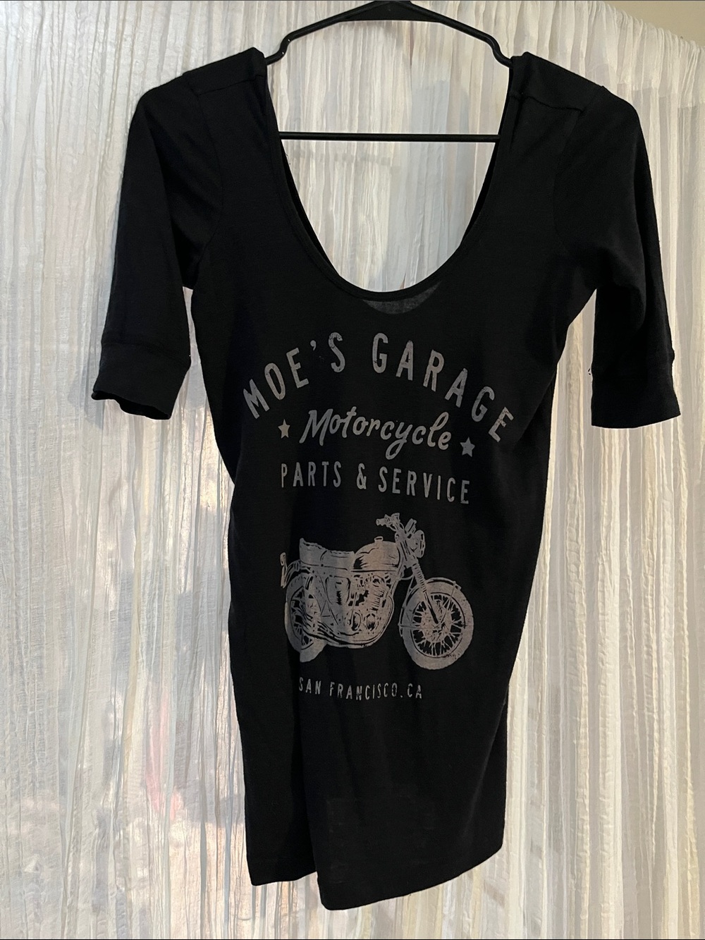 Urban Outfitters Truly Madly Deeply Black Graphic Motorcycle Tee